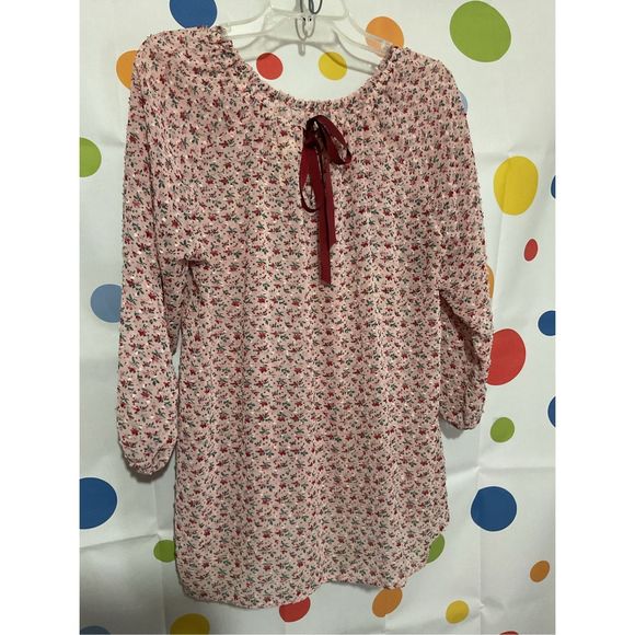 Matilda Jane Semi Sheer 3/4 Sleeve Peasant Blouse Size Large 🍑🍓 - Picture 13 of 14